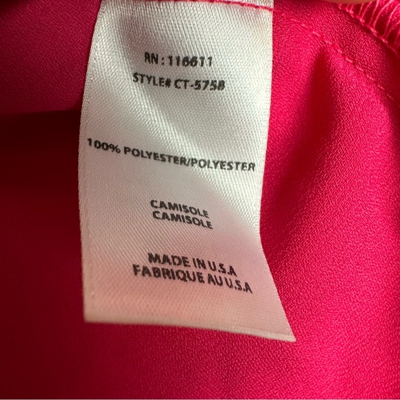 Anthropologie AMADI Hot Pink Ameline Layered Cami Tank Top Size L - Picture 7 of 8